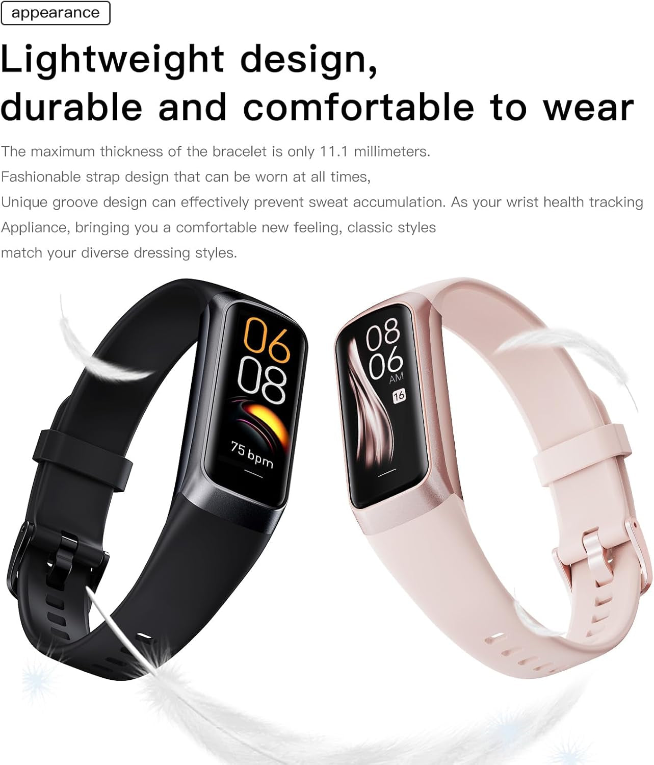 Elevate Your Fitness Journey with the Slim and Stylish C60 Fitness Tracker - 25 Sports Modes, Heart Rate & Blood Pressure Monitoring, Waterproof Design