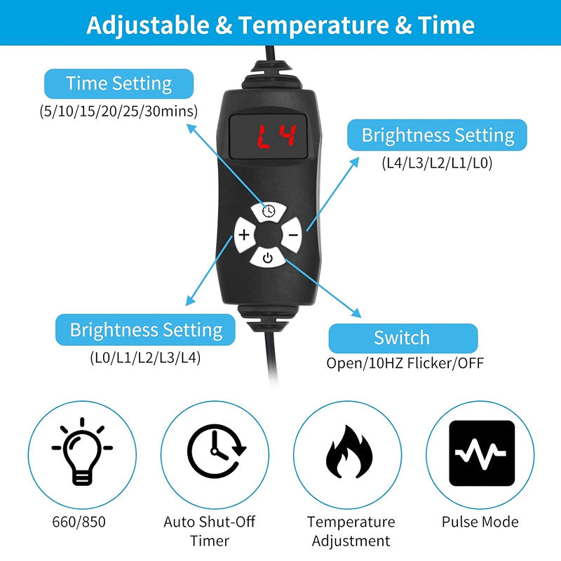 Red Light Infrared Physical Therapy Belt Waist Pain Relief Heat