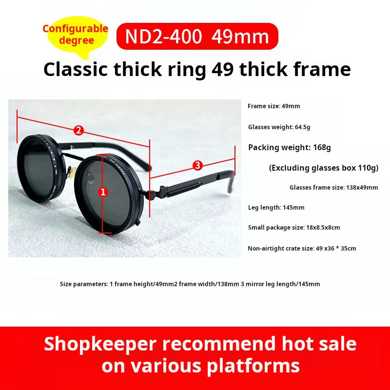 Adjustable 9-Level ND2-400 Fishing Sunglasses - UV Protection & Polarized with Case Set