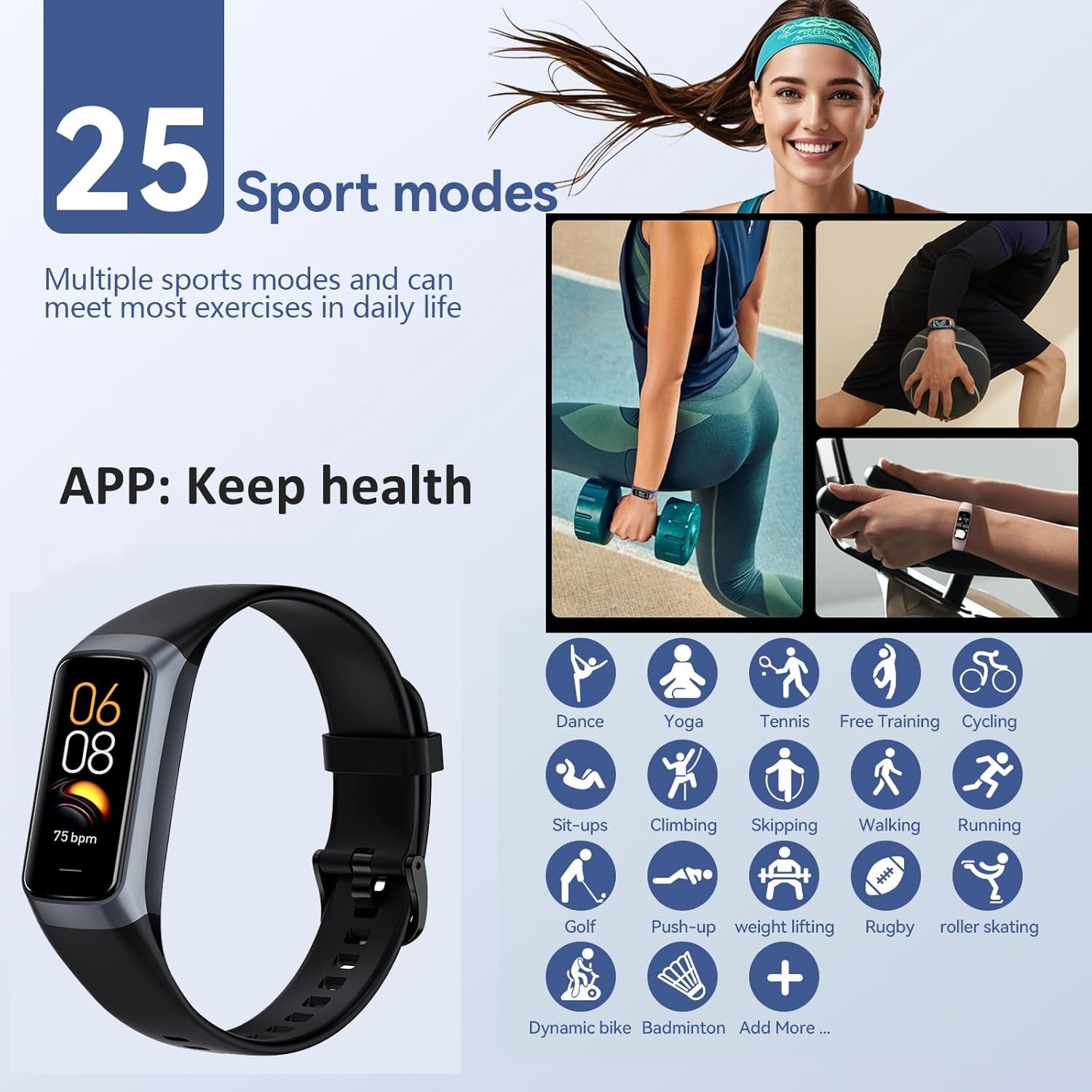 Elevate Your Fitness Journey with the Slim and Stylish C60 Fitness Tracker - 25 Sports Modes, Heart Rate & Blood Pressure Monitoring, Waterproof Design