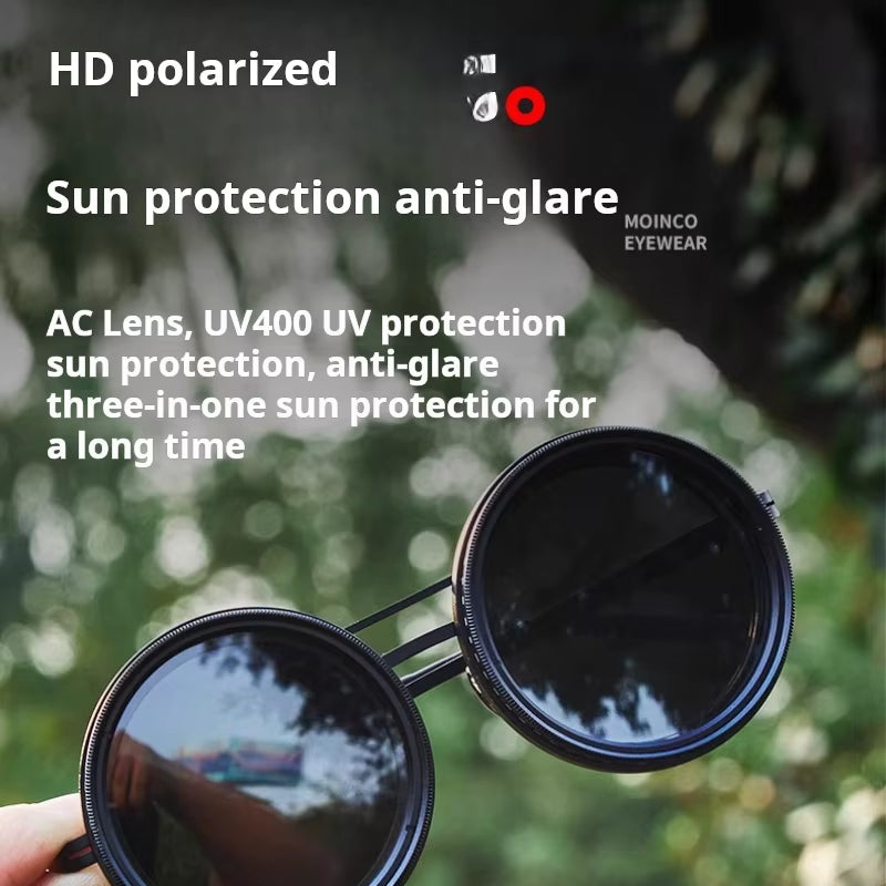 Adjustable 9-Level ND2-400 Fishing Sunglasses - UV Protection & Polarized with Case Set