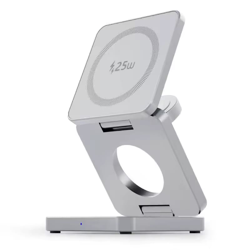 Foldable 3-in-1 Magnetic Wireless Charger for iPhone, AirPods and iWatch