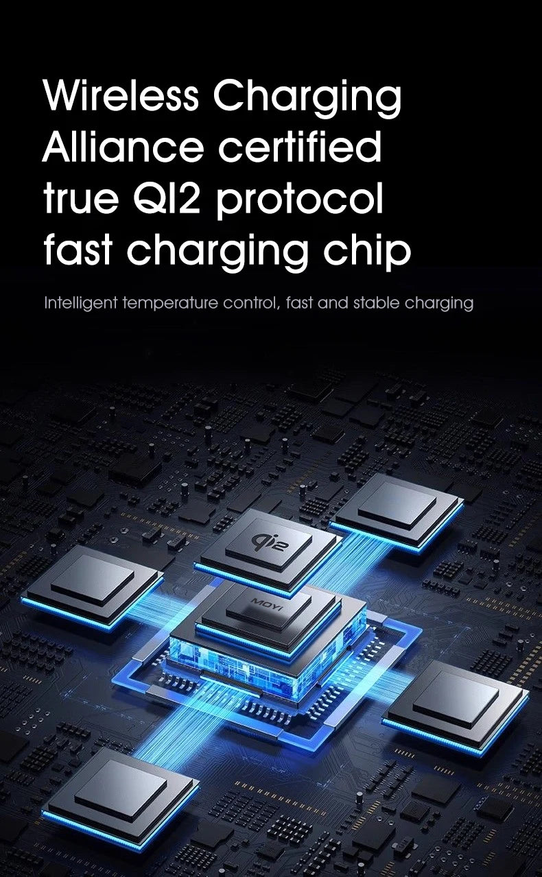 New Truly Qi2 3 In 1 Magnetic Touch Button Wireless Charger For Android iPhone iWatch Airpods Magsafe Fast Charging Dock Station