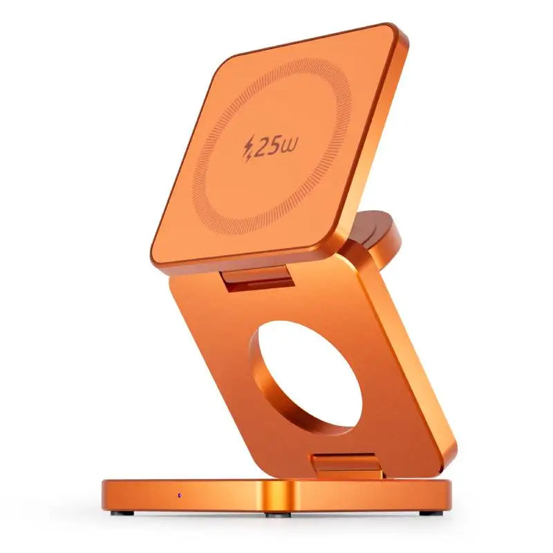 Qi1/Qi2.2 Foldable 3-in-1 Magnetic Wireless Charging Station for iPhone 12~17 Series AirPods iWatch Portable Travel Charger