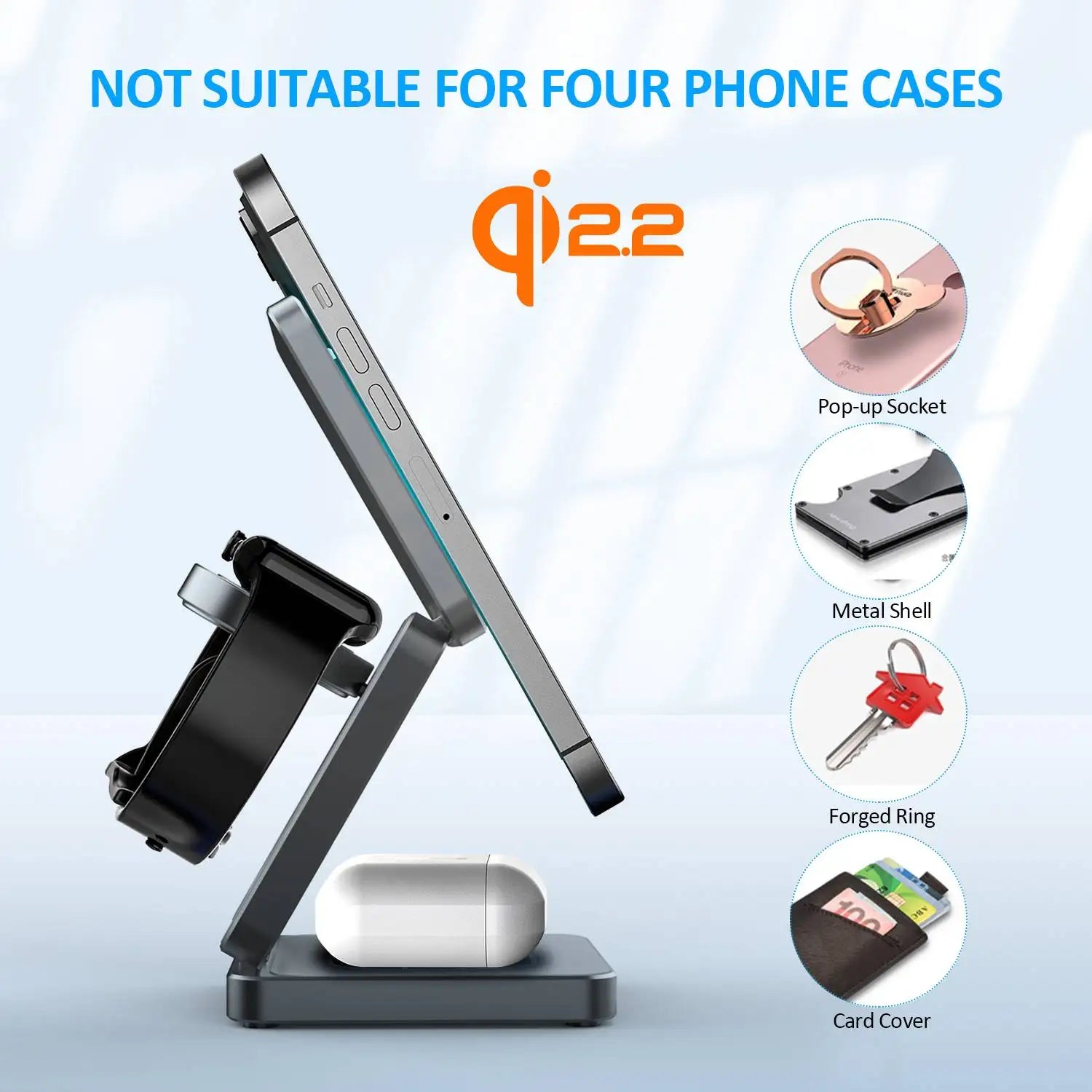 Qi1/Qi2.2 Foldable 3-in-1 Magnetic Wireless Charging Station for iPhone 12~17 Series AirPods iWatch Portable Travel Charger