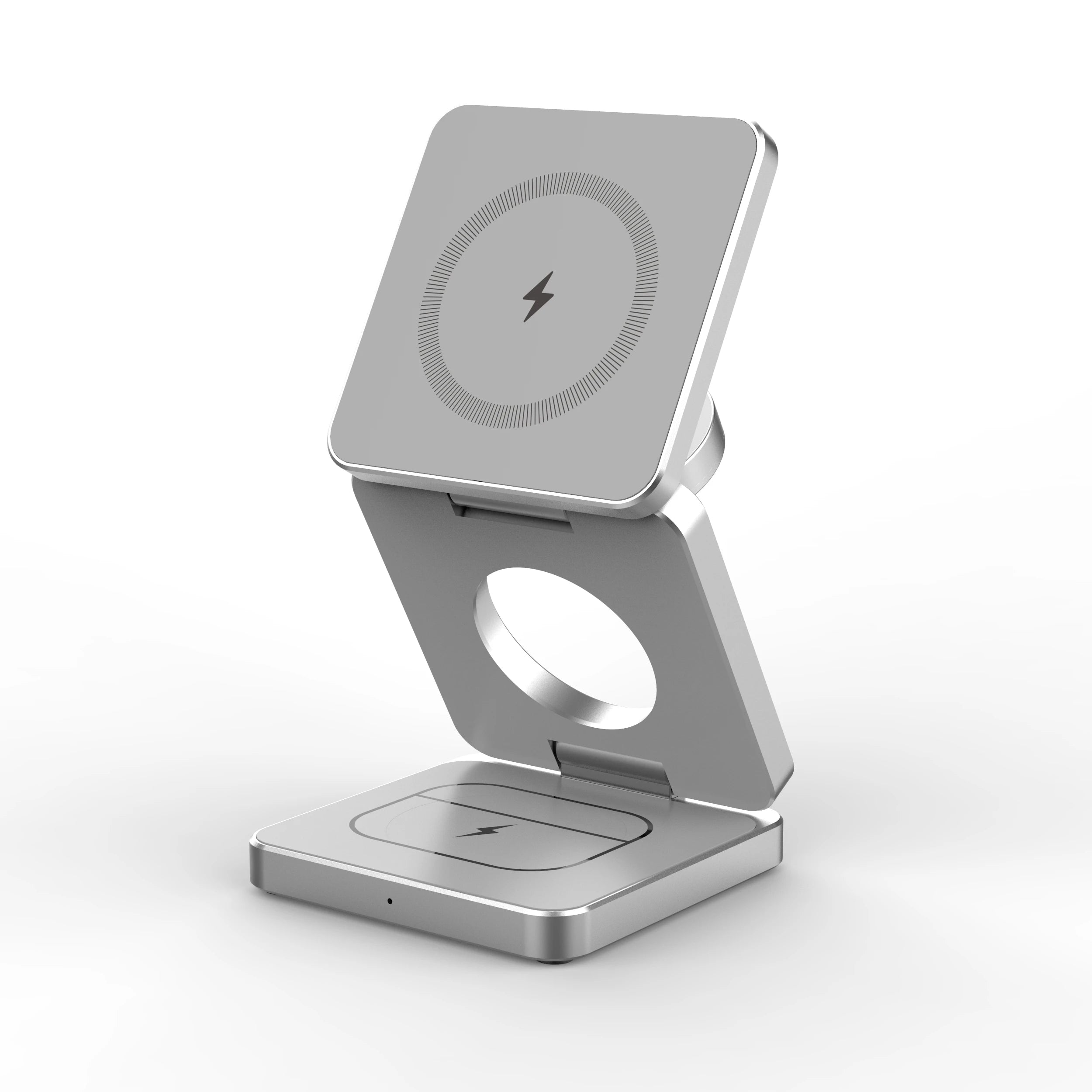 Qi1/Qi2.2 Foldable 3-in-1 Magnetic Wireless Charging Station for iPhone 12~17 Series AirPods iWatch Portable Travel Charger