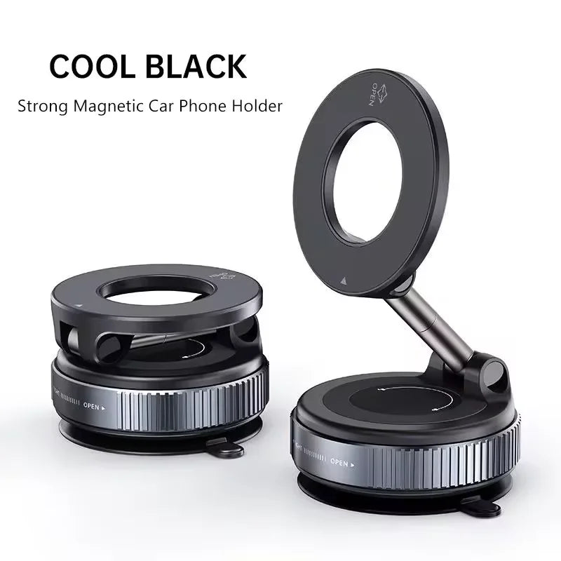 Xiaomi 360° Adjustable Strong Magnetic Phone Holder - Foldable Vacuum Car Mount for iPhone Live Streaming