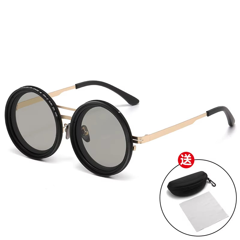 Adjustable 9-Level ND2-400 Fishing Sunglasses - UV Protection & Polarized with Case Set