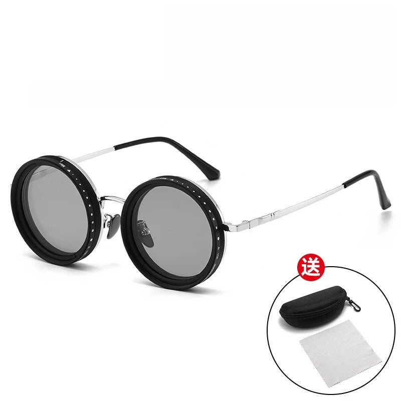 Adjustable 9-Level ND2-400 Fishing Sunglasses - UV Protection & Polarized with Case Set