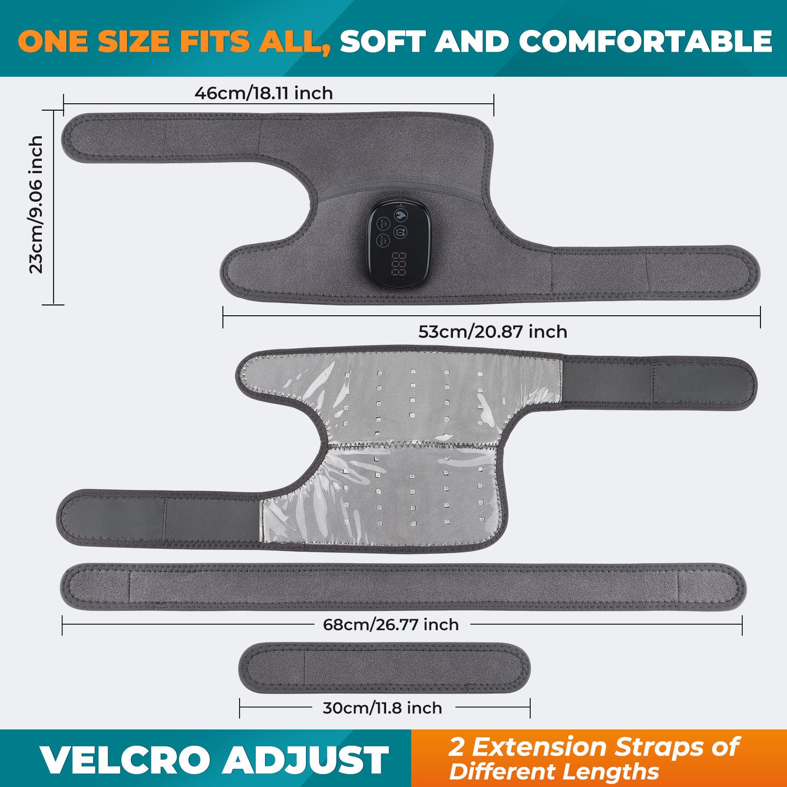 Hot Compress Red Light Knee Brace Therapy Charging Shoulder Elbow Universal