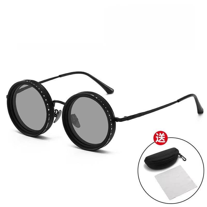 Adjustable 9-Level ND2-400 Fishing Sunglasses - UV Protection & Polarized with Case Set