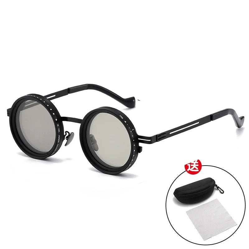 Adjustable 9-Level ND2-400 Fishing Sunglasses - UV Protection & Polarized with Case Set